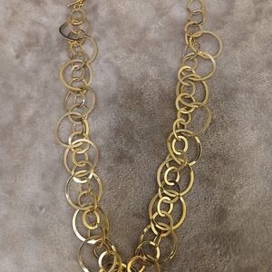 Gold Tone Multi-Ring Statement Necklace - Women Jewelry